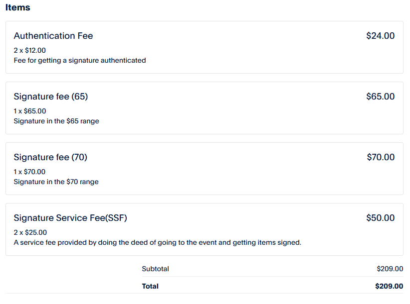 Boston Fan Expo 2025 Signature fees