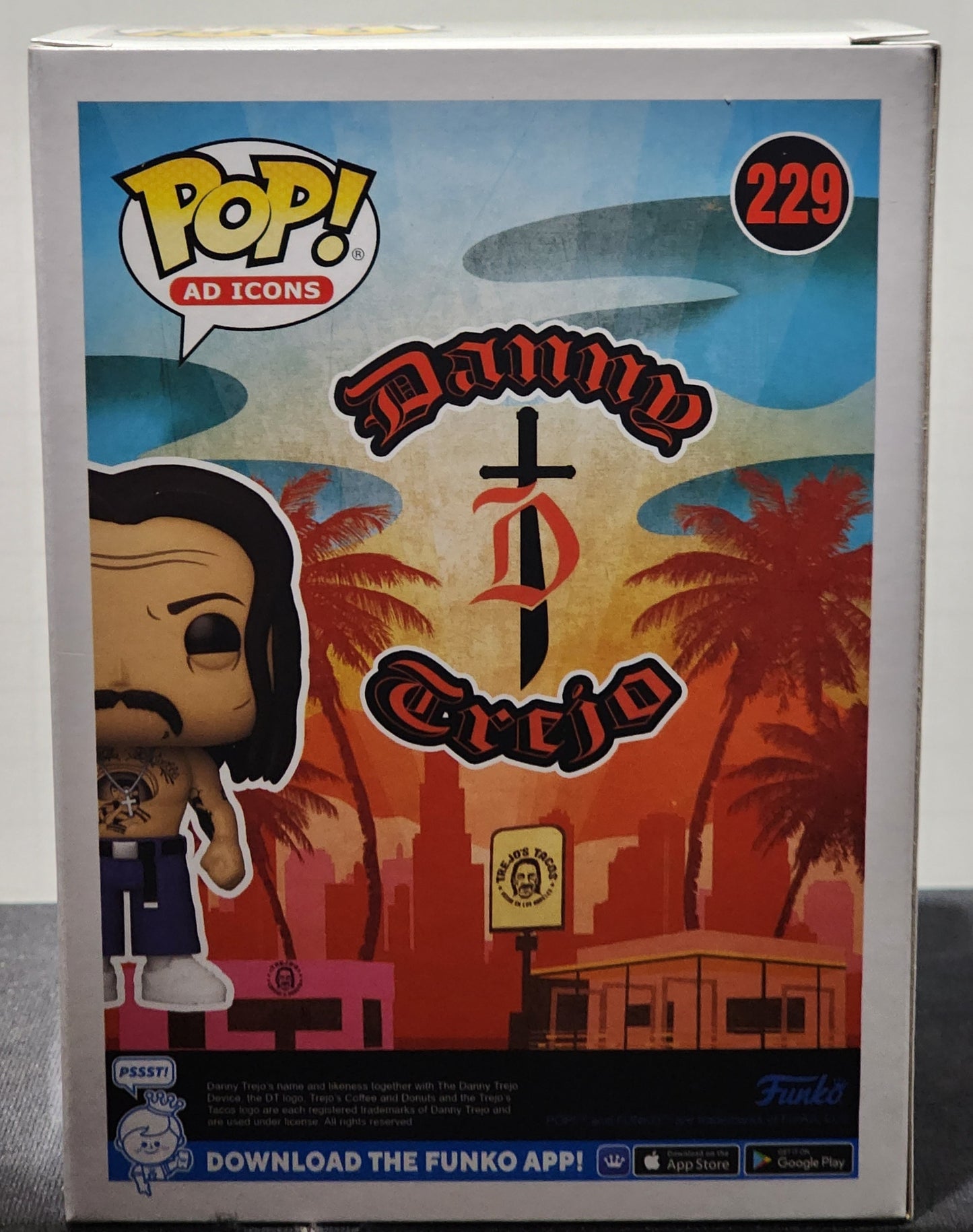 Danny Trejo Signed Funko pop From Trejo's Tacos