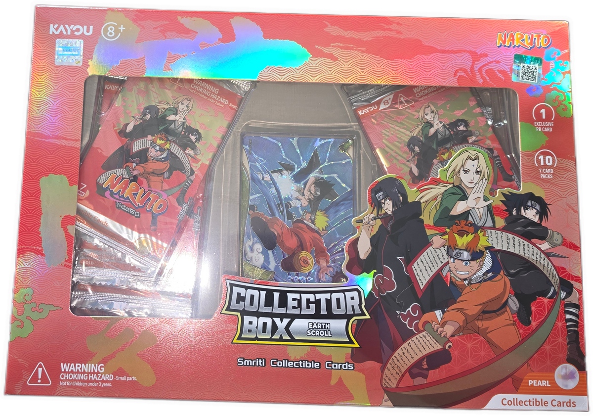Naruto Smriti Collectible Cards Earth Scroll 002A Collector Box of 10 Packs with PR Card