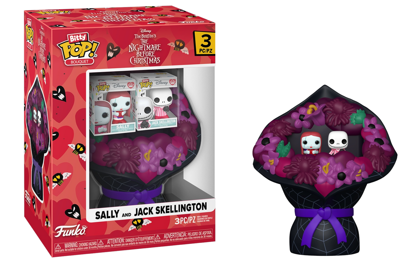 Sally and Jack Skellington Bitty Pop! Bouquet