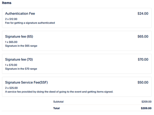 Boston Fan Expo 2025 Signature fees