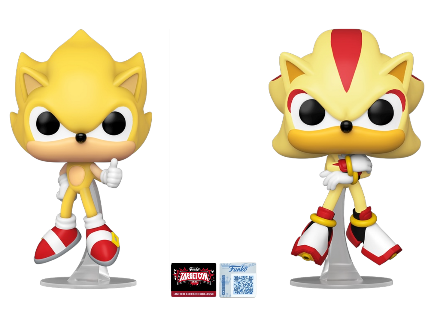 Super-Sonic & Super-Shadow Funko 2-Pack TargetCon 2026 Sticker (Flocked)